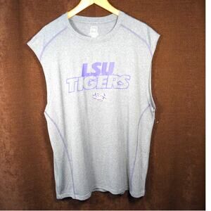 LSU Tigers Sleeveless Shirt PE Pro Edge Tank Top Tiger Eye Sz Adult XL Spellout
